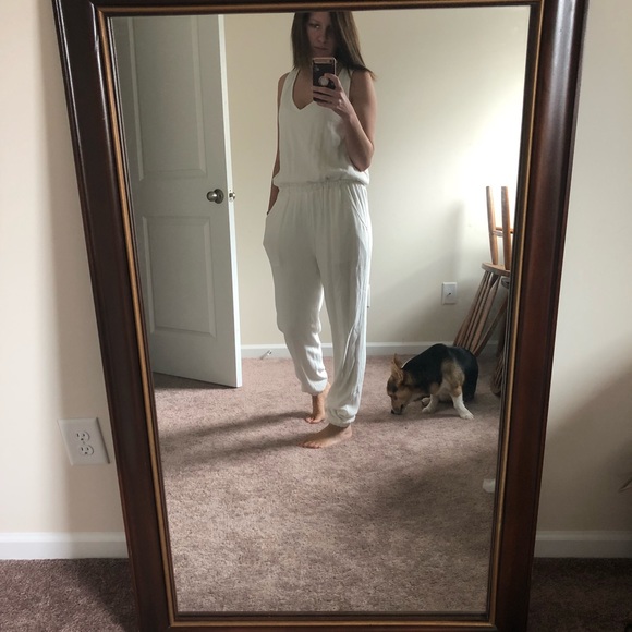 Chelsea Flower White Astrid Jumpsuit w Side Seam - Picture 2 of 8